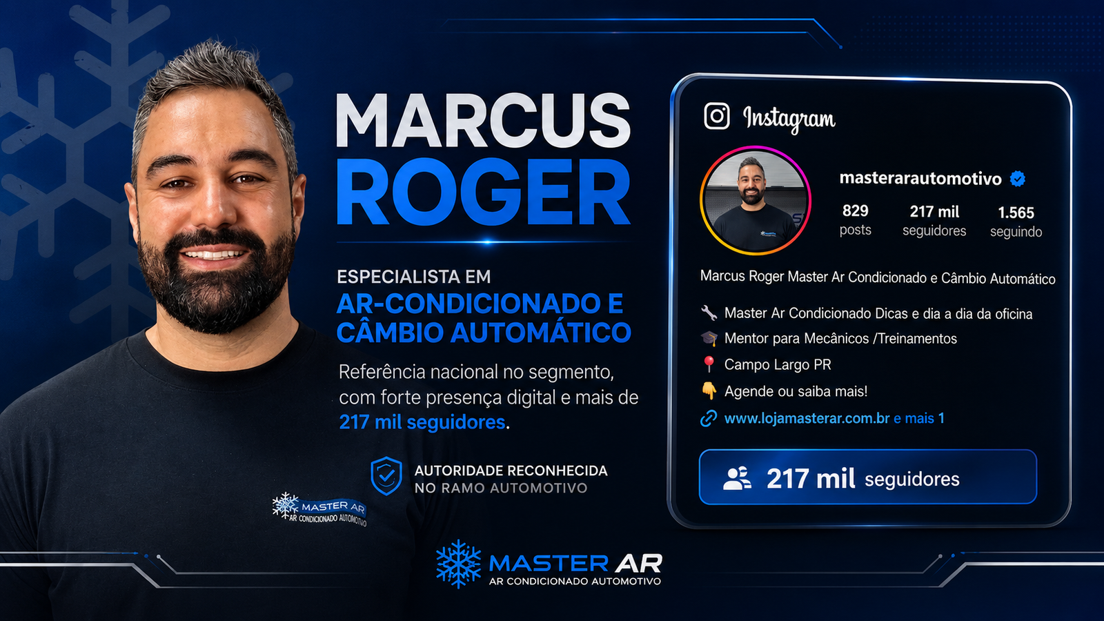 Marcus Roger, proprietário da Master Ar e especialista em ar-condicionado automotivo e câmbio automático